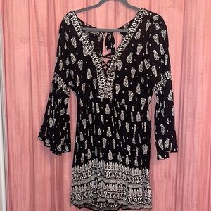 Plunging criss-cross dress